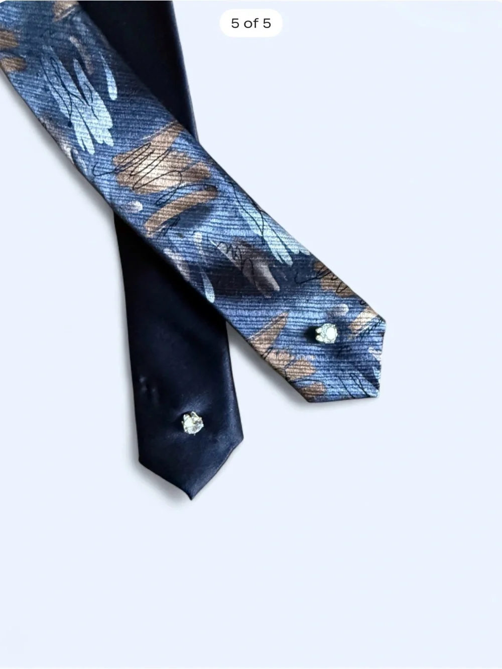 Re-styled Silk Necktie Belt, hidden pocket, swan pin, empowered, Art Deco, Chic